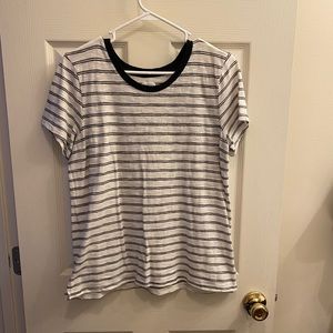 black & white striped tee